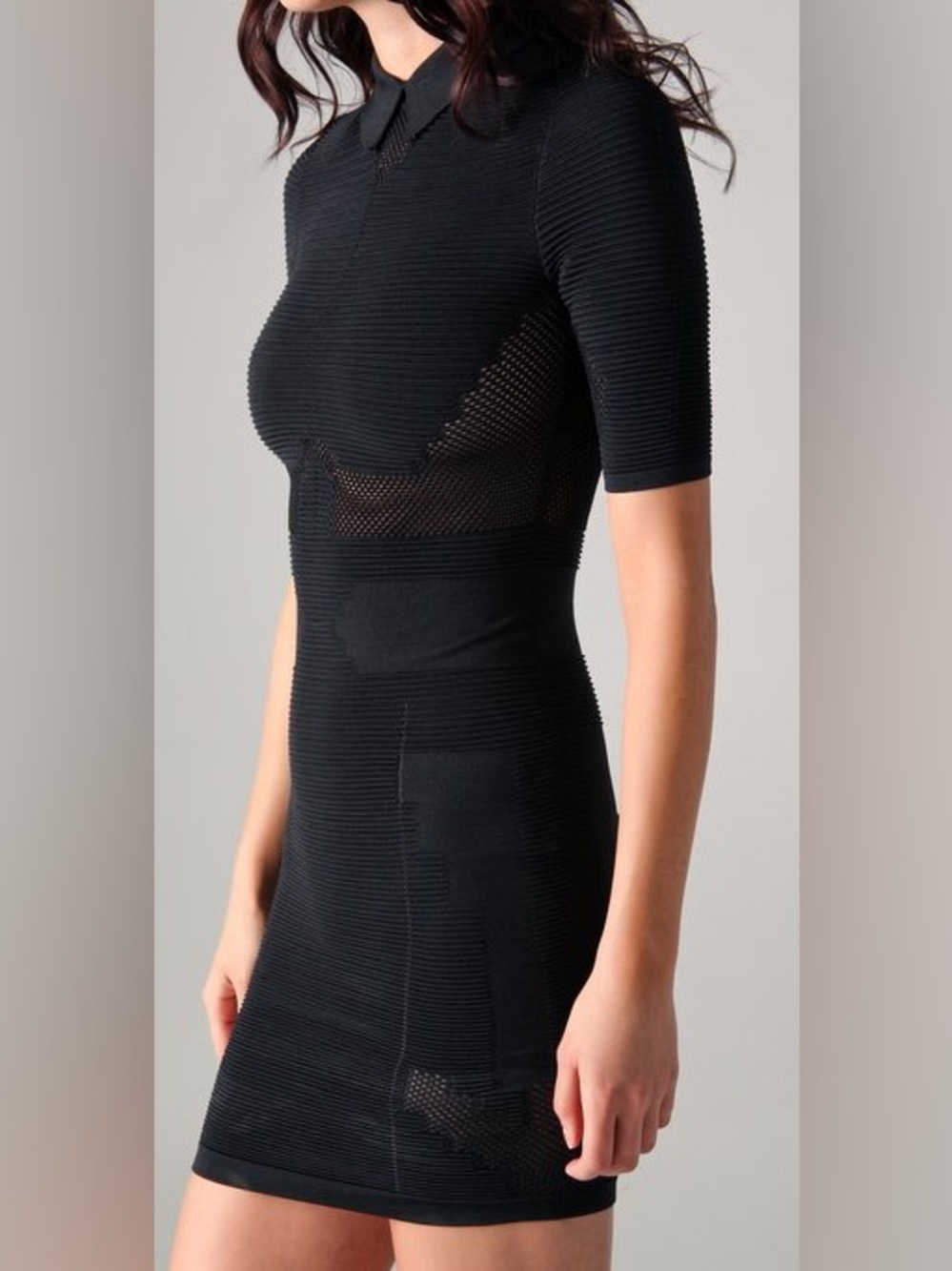 ALEXANDER WANG Technical Polo Dress • Size S • Black •NWOT RARE Pristine ARCHIVE - Picture 2 of 7